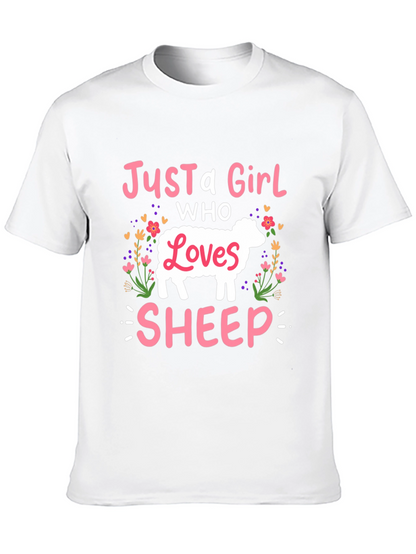 Just A Girl Who Loves Sheep T-Shirt