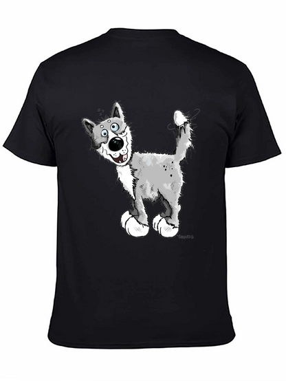Cartoon Wolf Graphic Tee - Funny Animal Lover Shirt