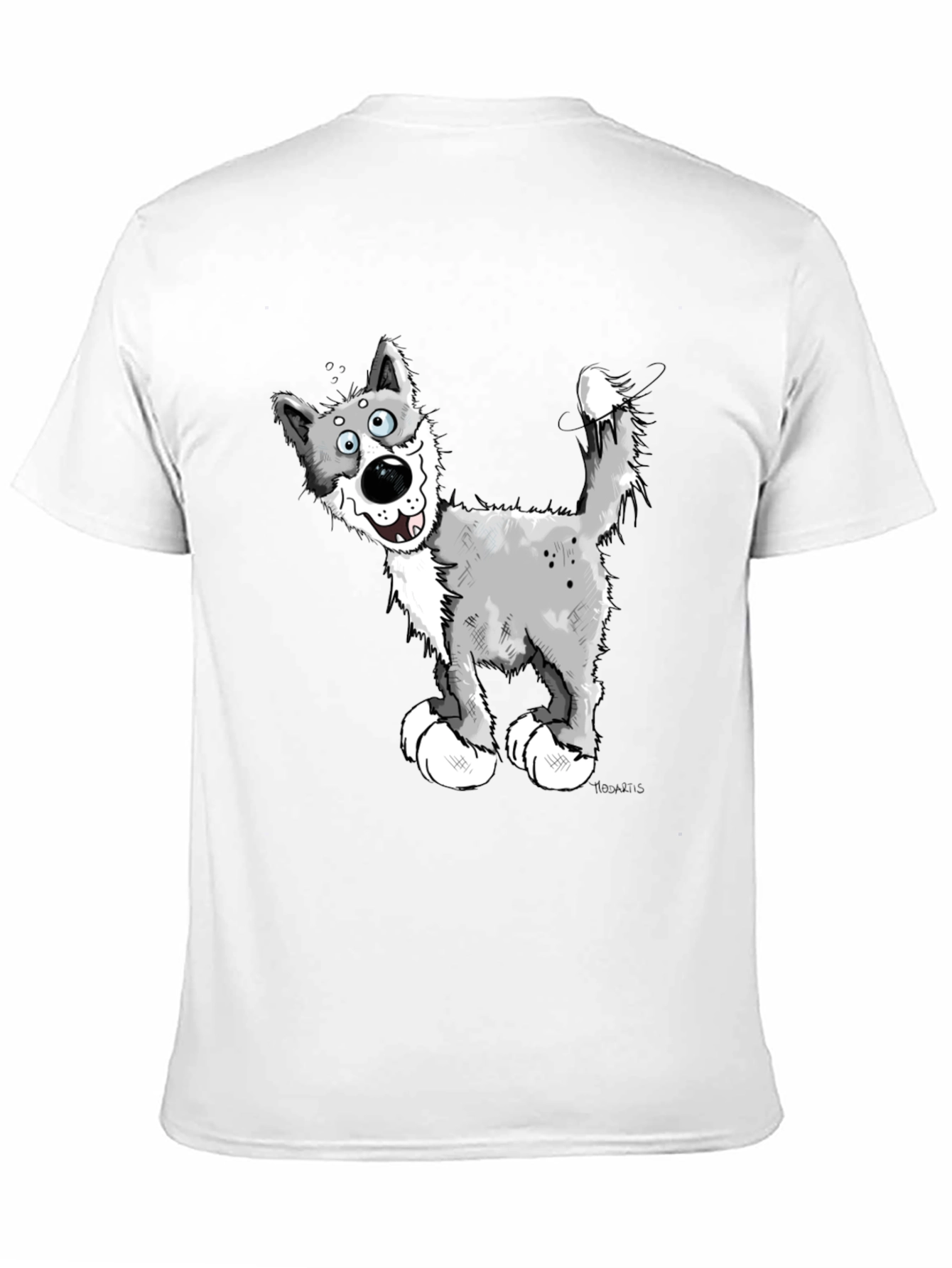 Cartoon Wolf Graphic Tee - Funny Animal Lover Shirt