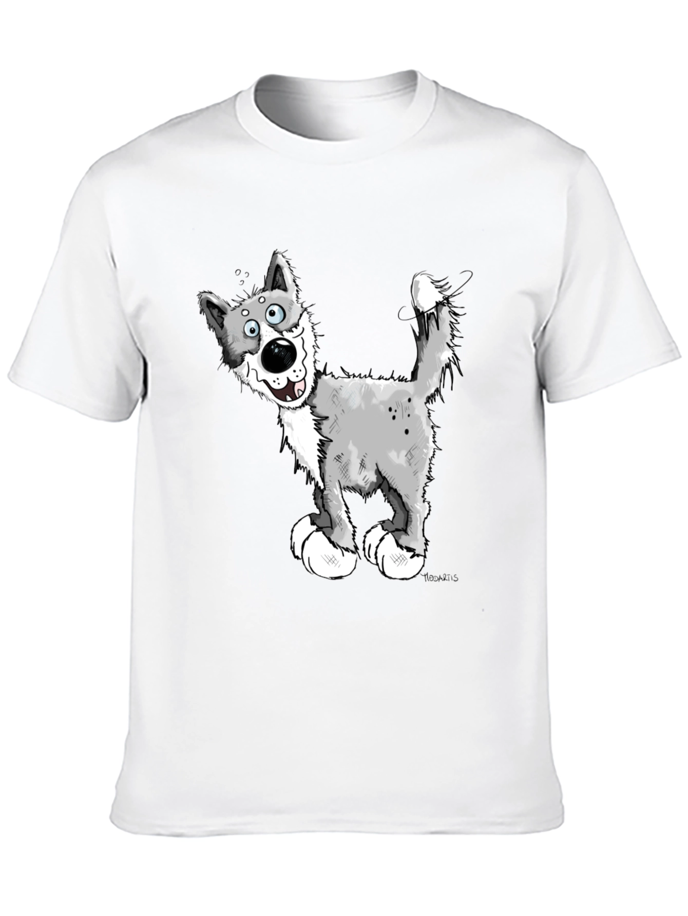 Cartoon Wolf Graphic Tee - Funny Animal Lover Shirt