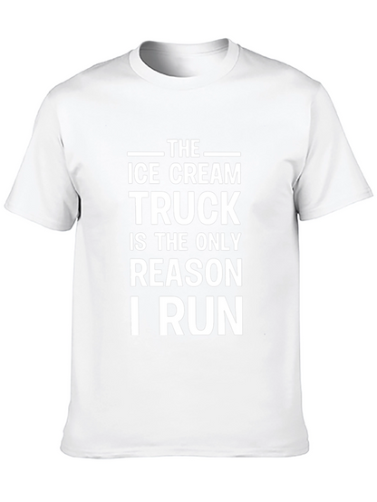 Ice Cream Truck Reason I Run Black T-Shirt