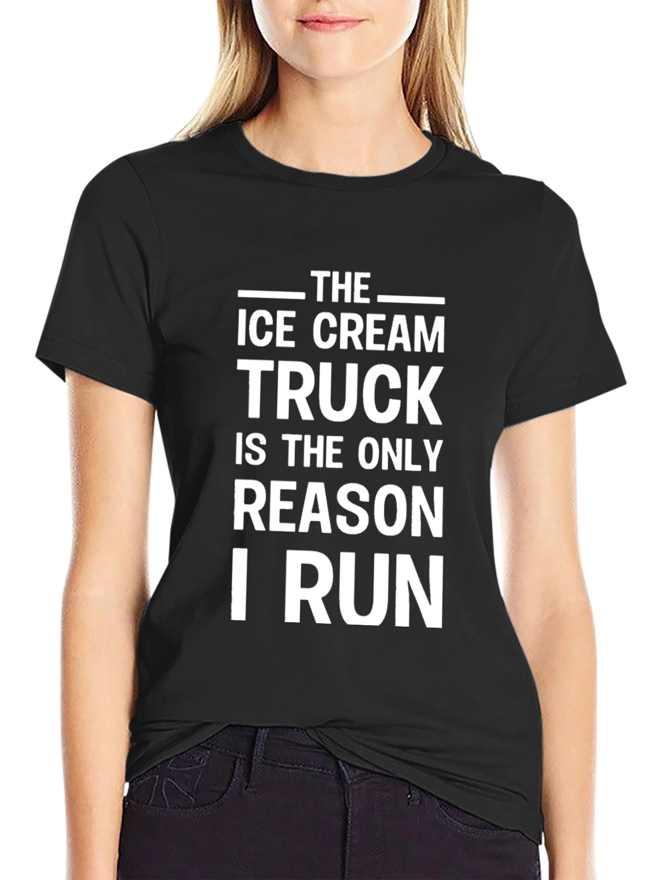 Ice Cream Truck Reason I Run Black T-Shirt