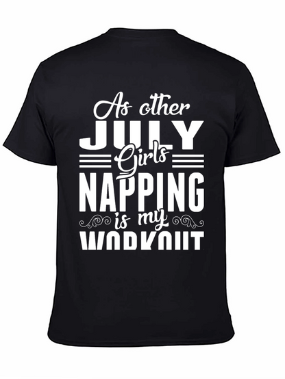 July Girls Napping Workout Black T-Shirt