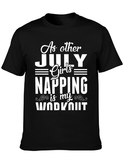 July Girls Napping Workout Black T-Shirt