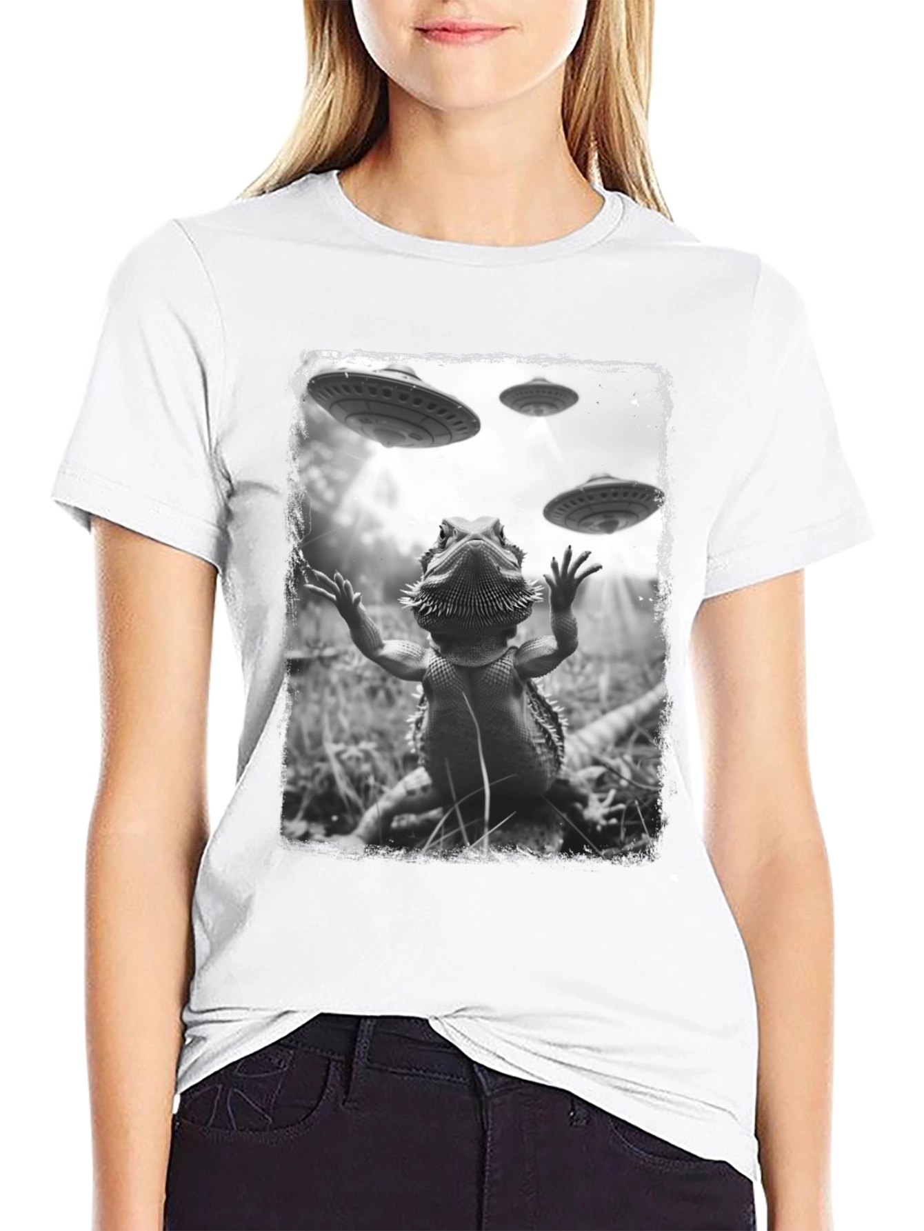 Bearded Dragon Alien Abduction T-Shirt