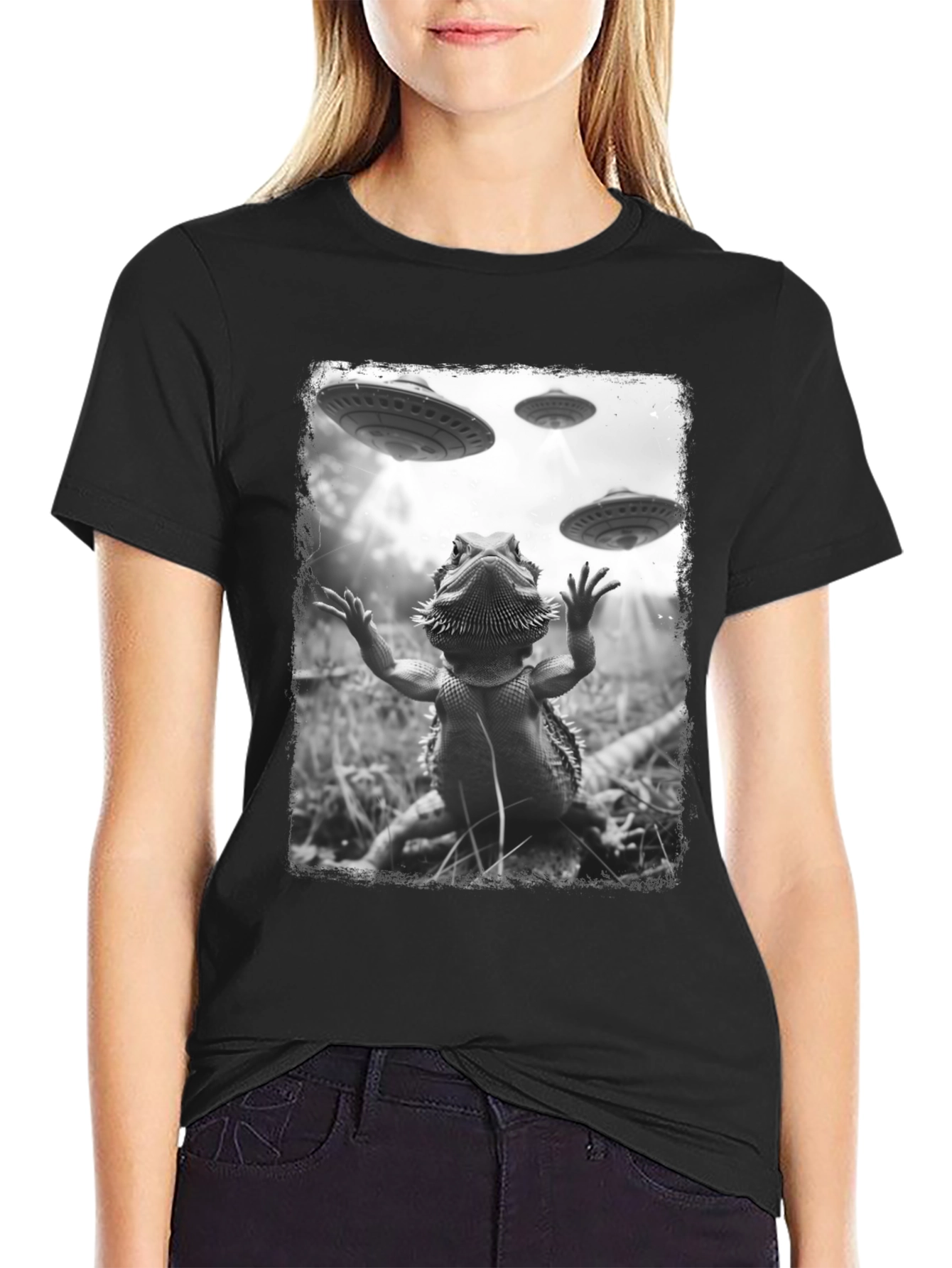 Bearded Dragon Alien Abduction T-Shirt