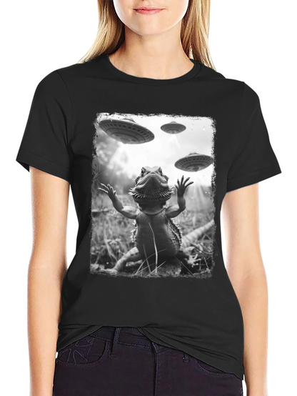 Bearded Dragon Alien Abduction T-Shirt