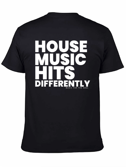 House Music Hits Differently Black Graphic Tee