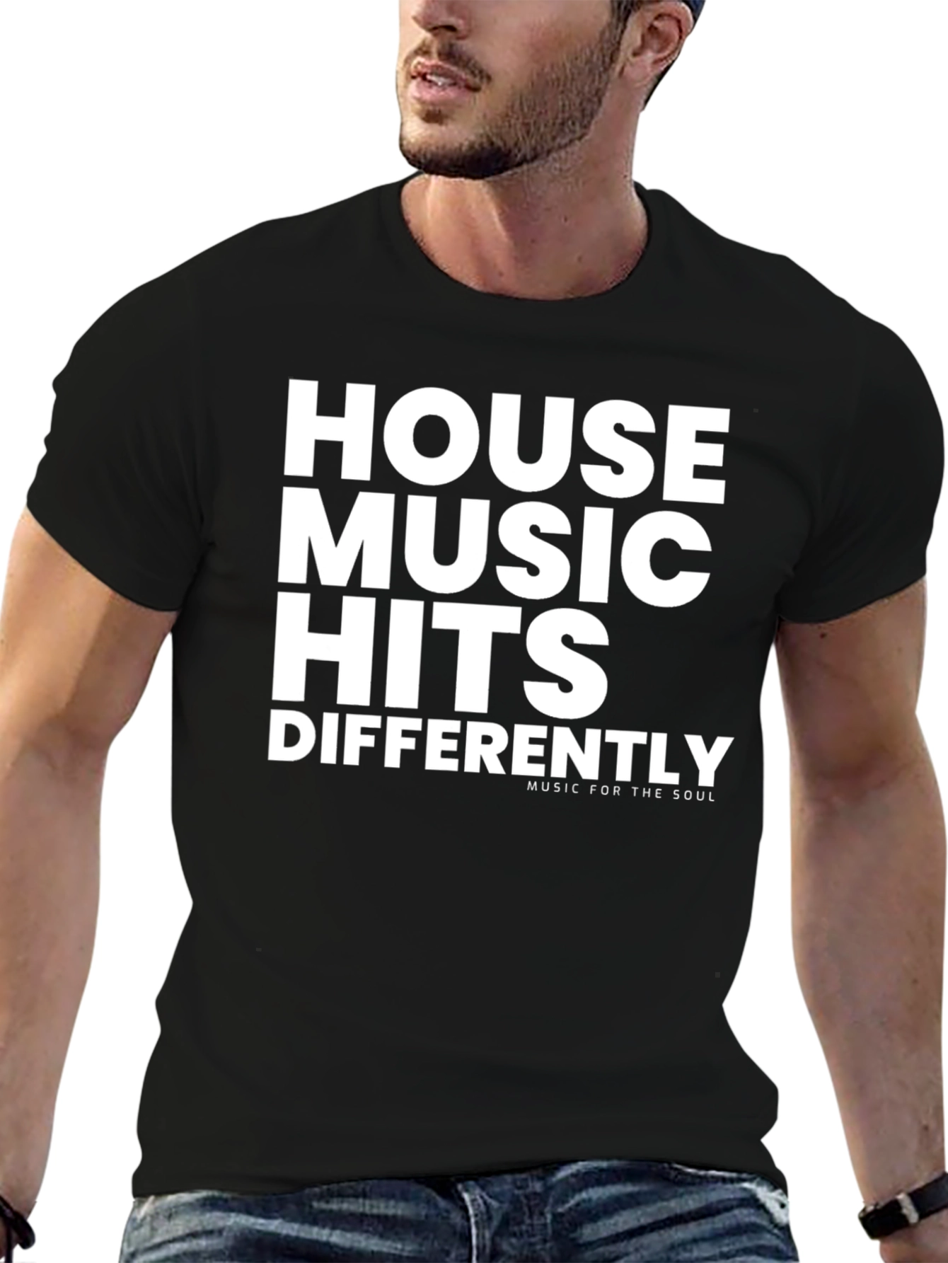 House Music Hits Differently Black Graphic Tee