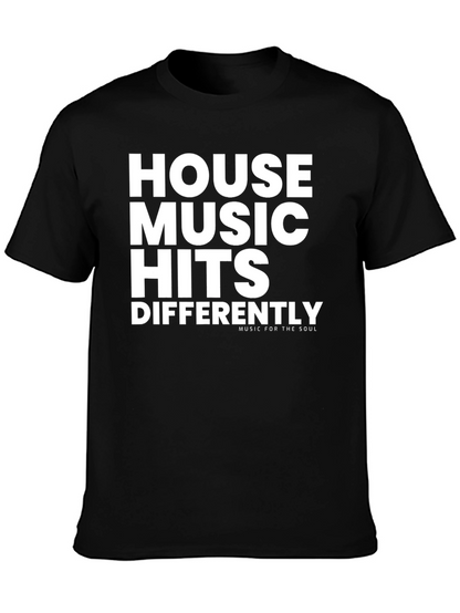 House Music Hits Differently Black Graphic Tee
