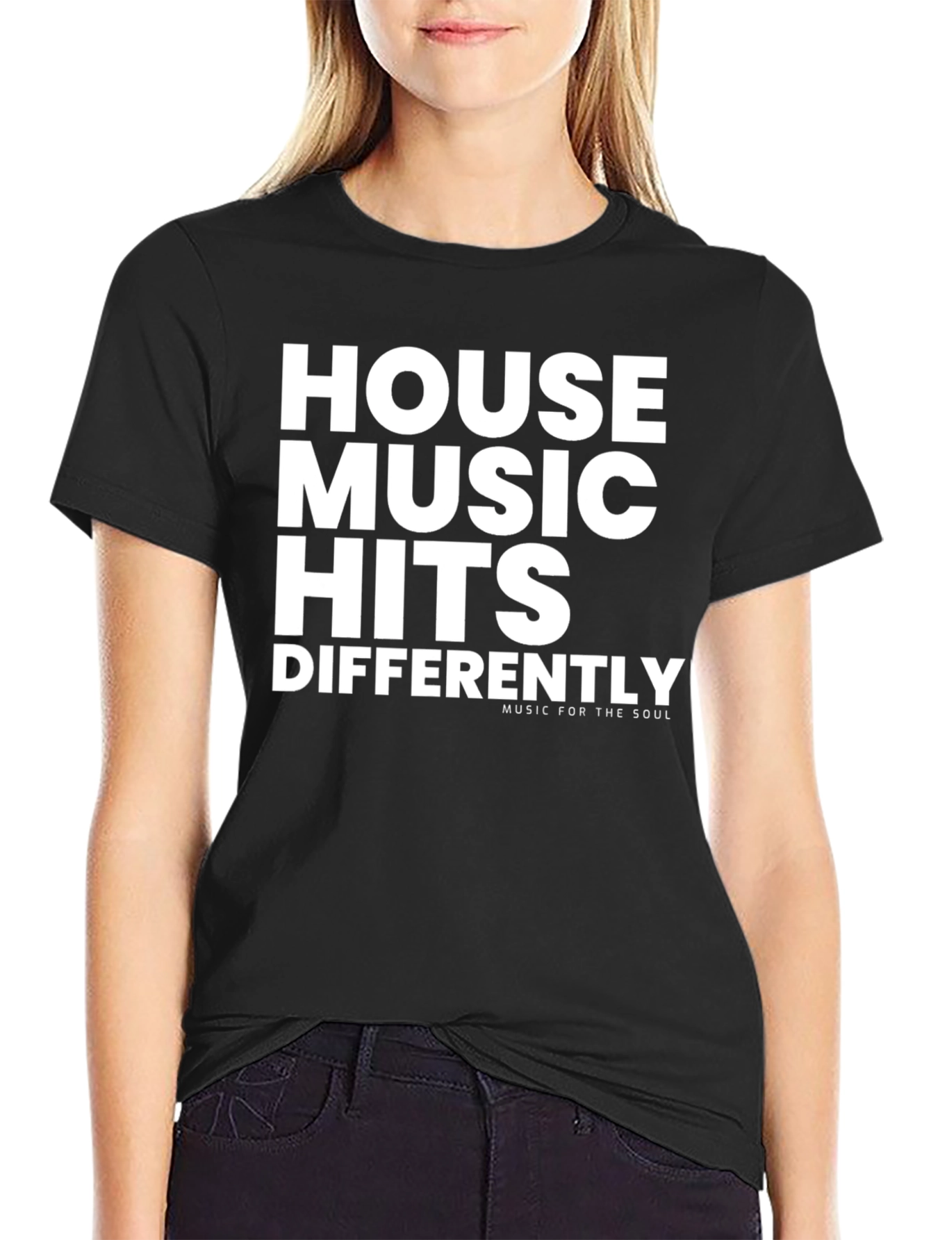 House Music Hits Differently Black Graphic Tee