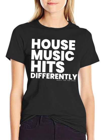 House Music Hits Differently Black Graphic Tee