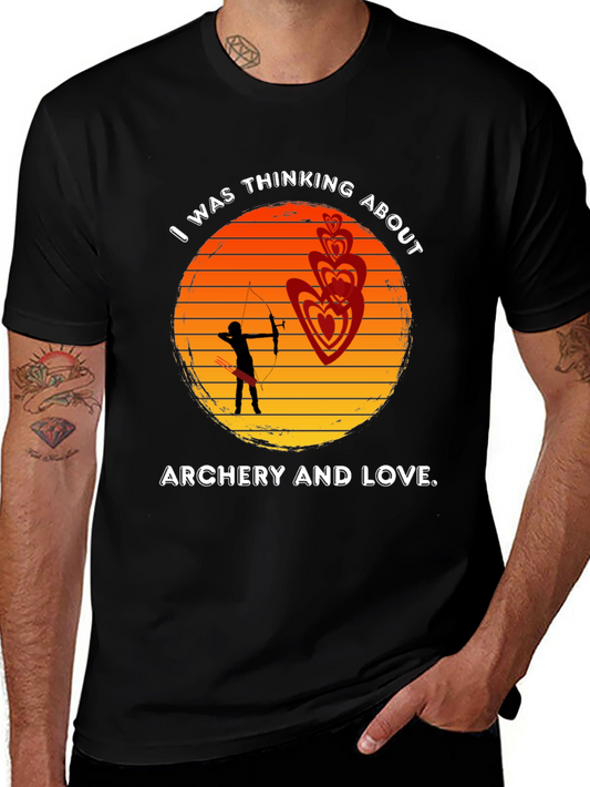 Archery and Love T-Shirt - Sunset Design