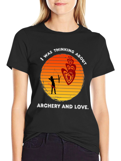 Archery and Love T-Shirt - Sunset Design