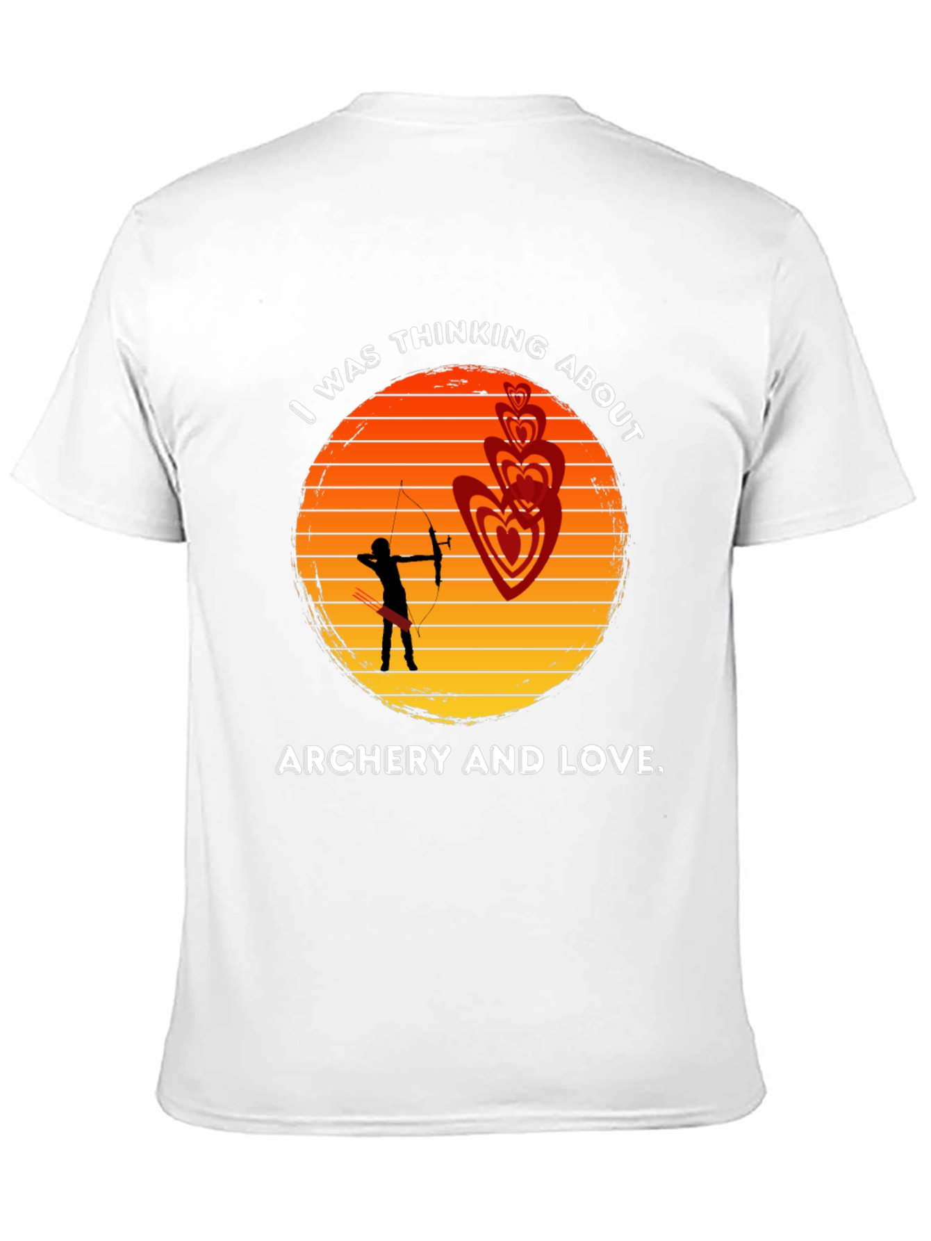 Archery and Love T-Shirt - Sunset Design