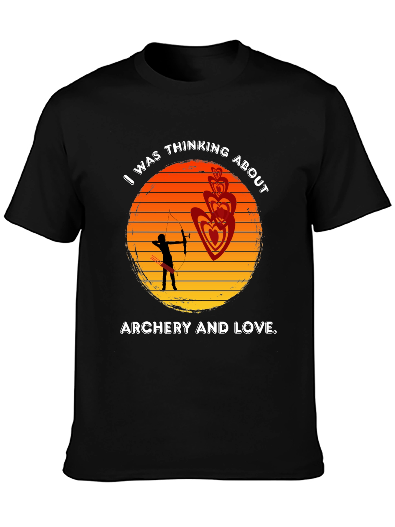 Archery and Love T-Shirt - Sunset Design