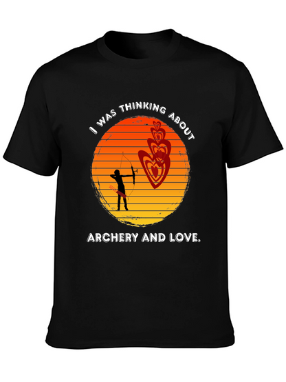 Archery and Love T-Shirt - Sunset Design
