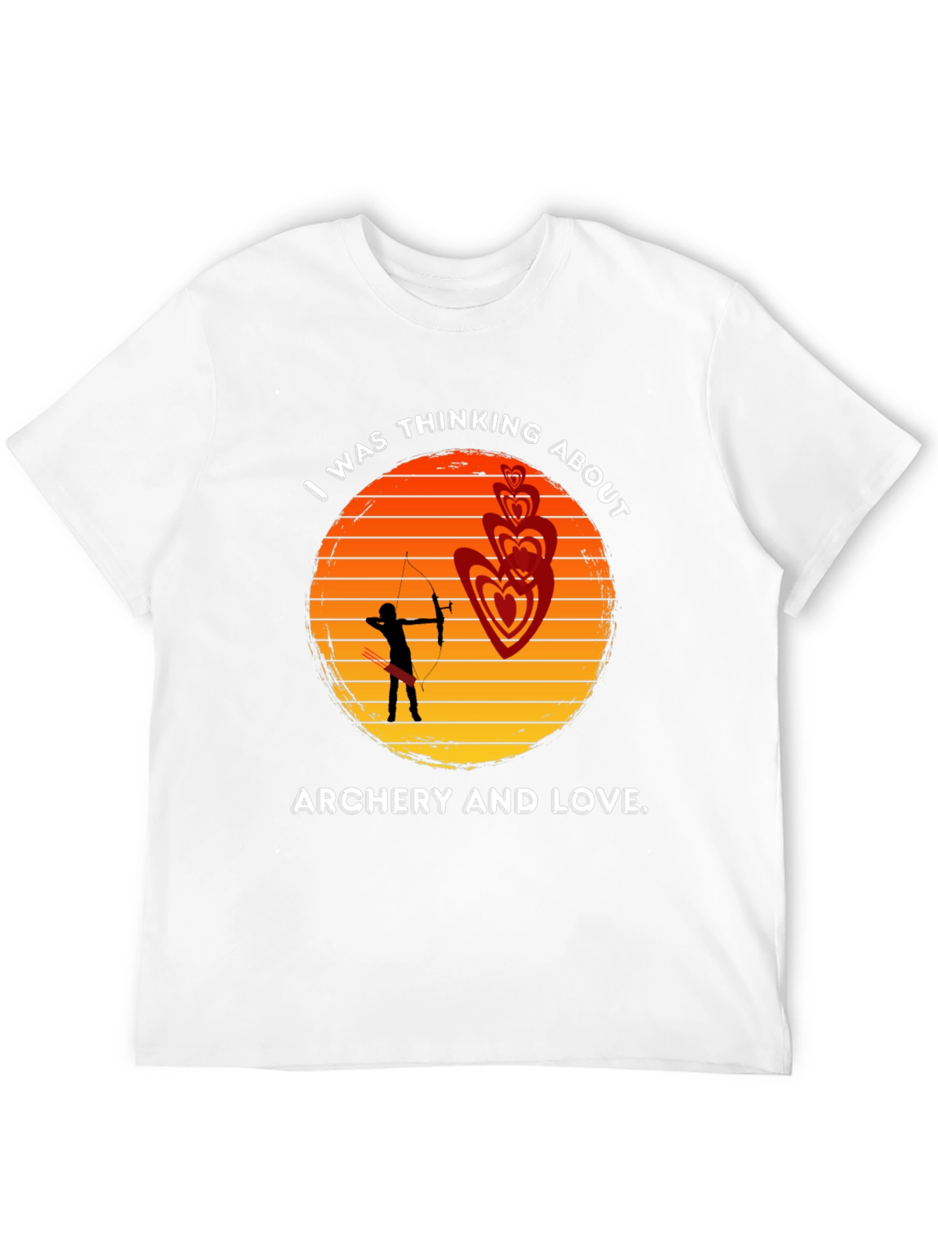 Archery and Love T-Shirt - Sunset Design