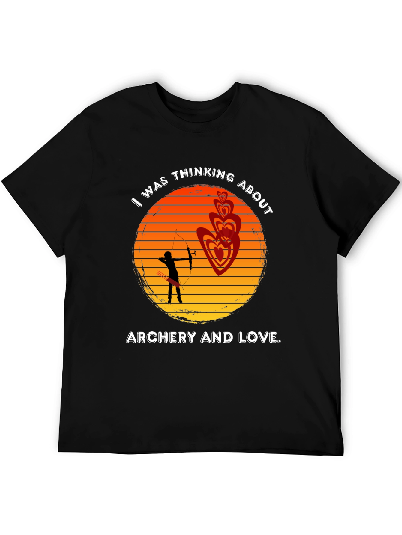 Archery and Love T-Shirt - Sunset Design