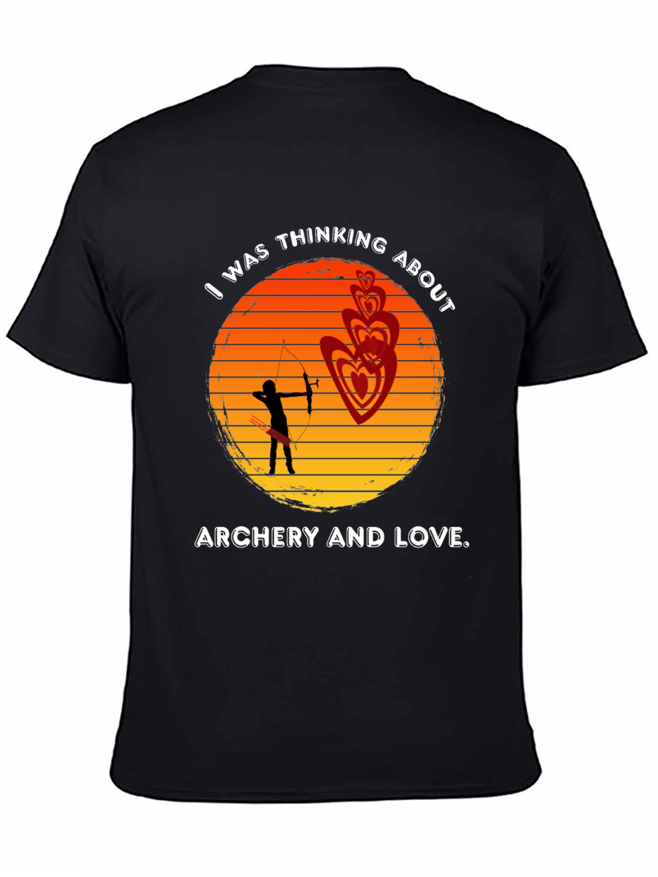 Archery and Love T-Shirt - Sunset Design