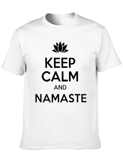 Keep Calm & Namaste Graphic Tee - Yoga Shirt