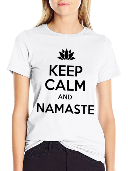 Keep Calm & Namaste Graphic Tee - Yoga Shirt