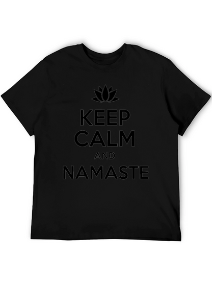 Keep Calm & Namaste Graphic Tee - Yoga Shirt