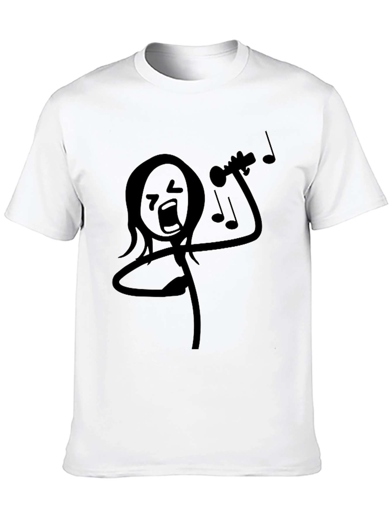 Funny Stick Figure Trumpet Player Black T-Shirt