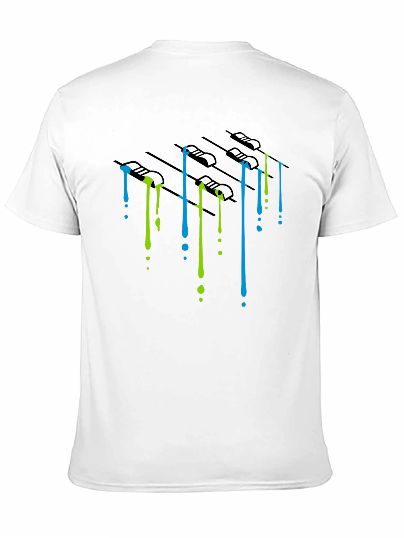 Dripping Paint Mixer Graphic Tee - Black