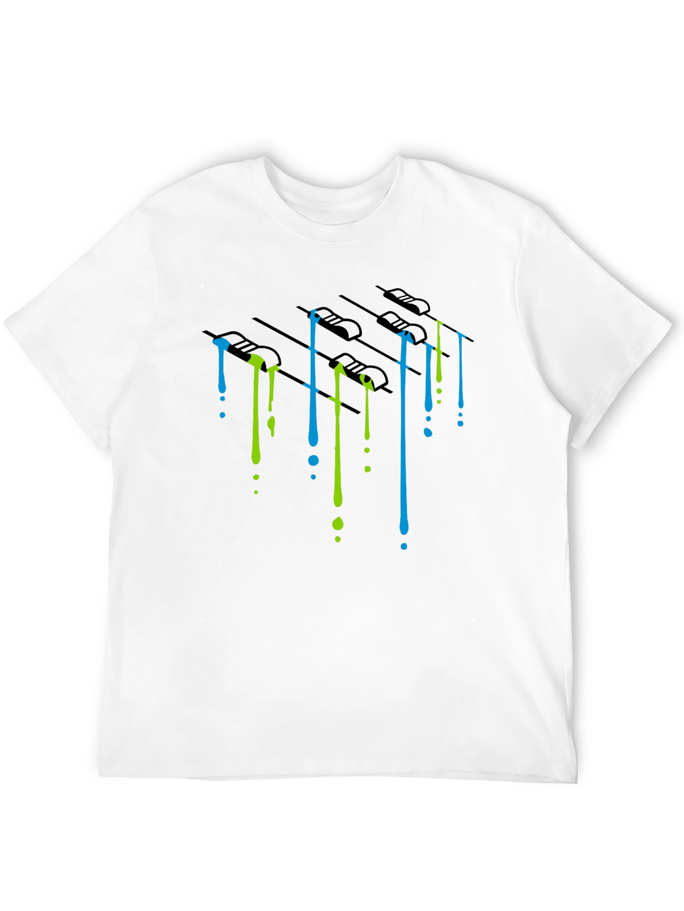Dripping Paint Mixer Graphic Tee - Black