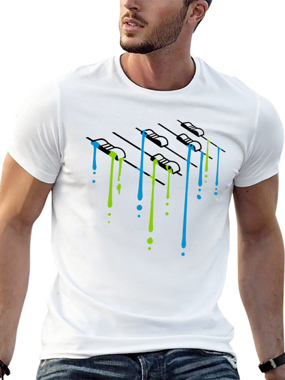 Dripping Paint Mixer Graphic Tee - Black