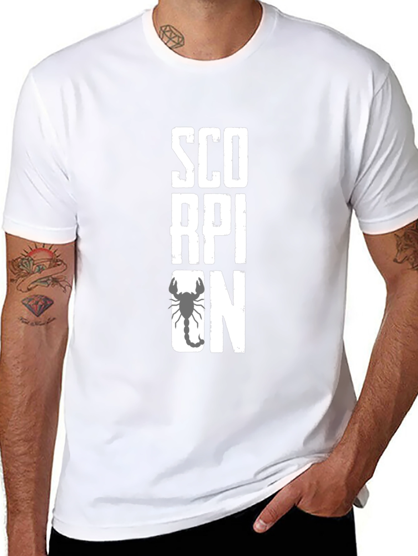 Scorpion Graphic Print Black T-Shirt