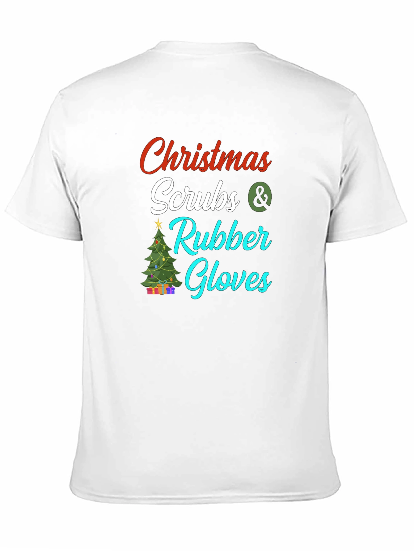 Christmas Scrubs & Rubber Gloves Graphic Tee