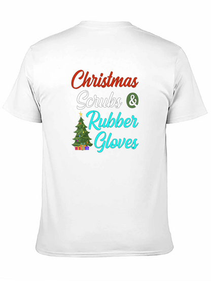 Christmas Scrubs & Rubber Gloves Graphic Tee