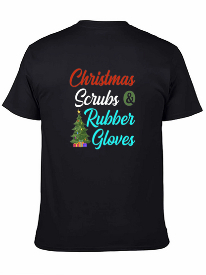 Christmas Scrubs & Rubber Gloves Graphic Tee