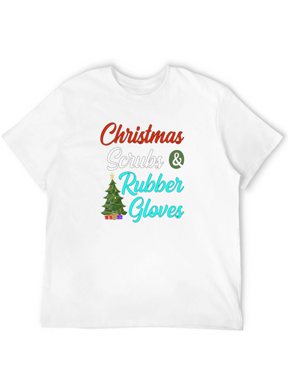 Christmas Scrubs & Rubber Gloves Graphic Tee