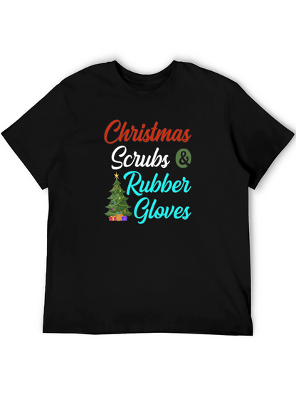 Christmas Scrubs & Rubber Gloves Graphic Tee