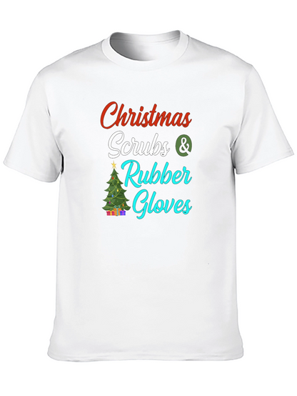 Christmas Scrubs & Rubber Gloves Graphic Tee