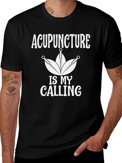 Acupuncture Is My Calling Black T-Shirt