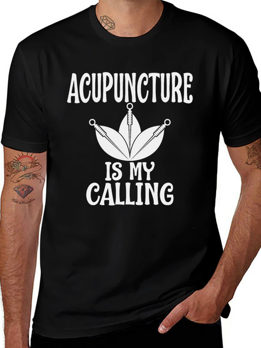 Acupuncture Is My Calling Black T-Shirt