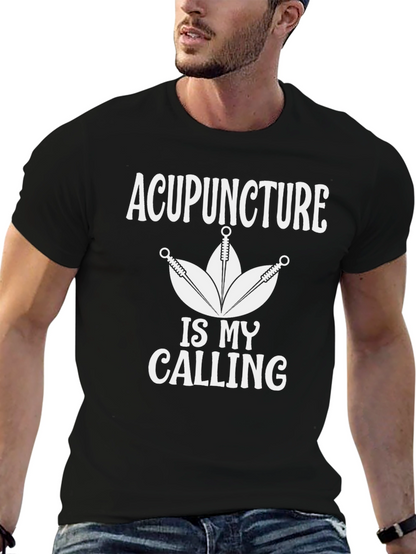 Acupuncture Is My Calling Black T-Shirt