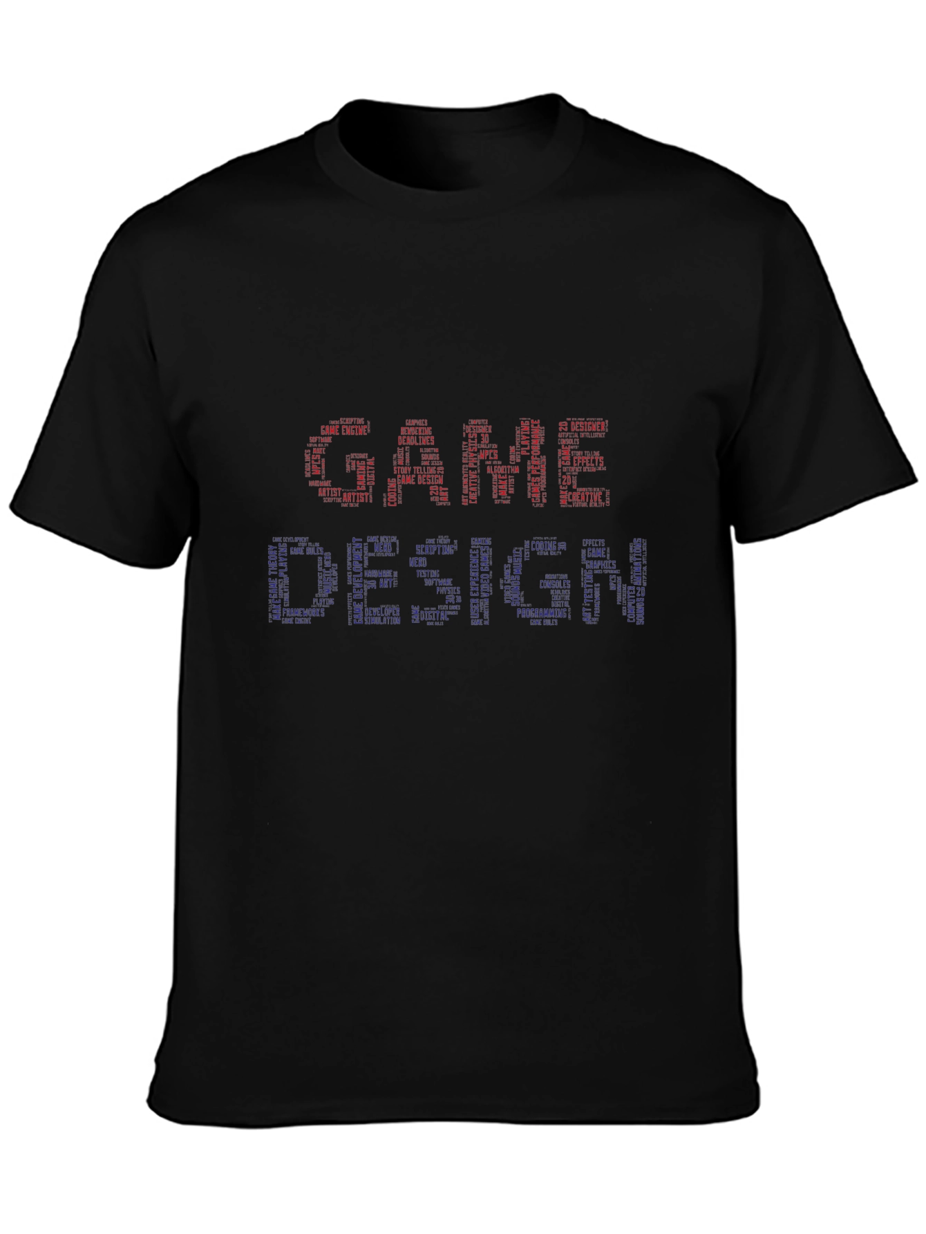 Game Design Word Art Graphic T-Shirt