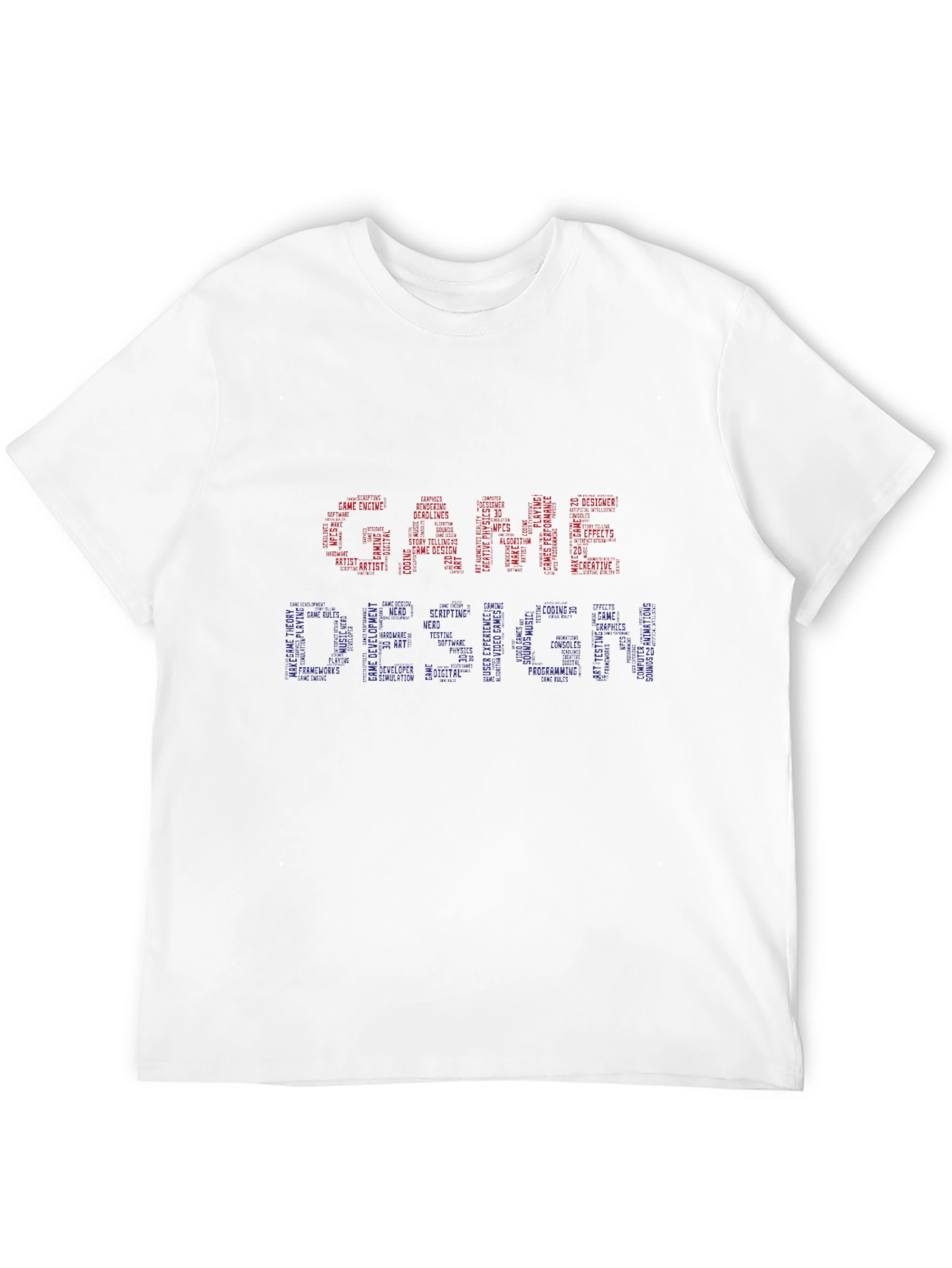 Game Design Word Art Graphic T-Shirt