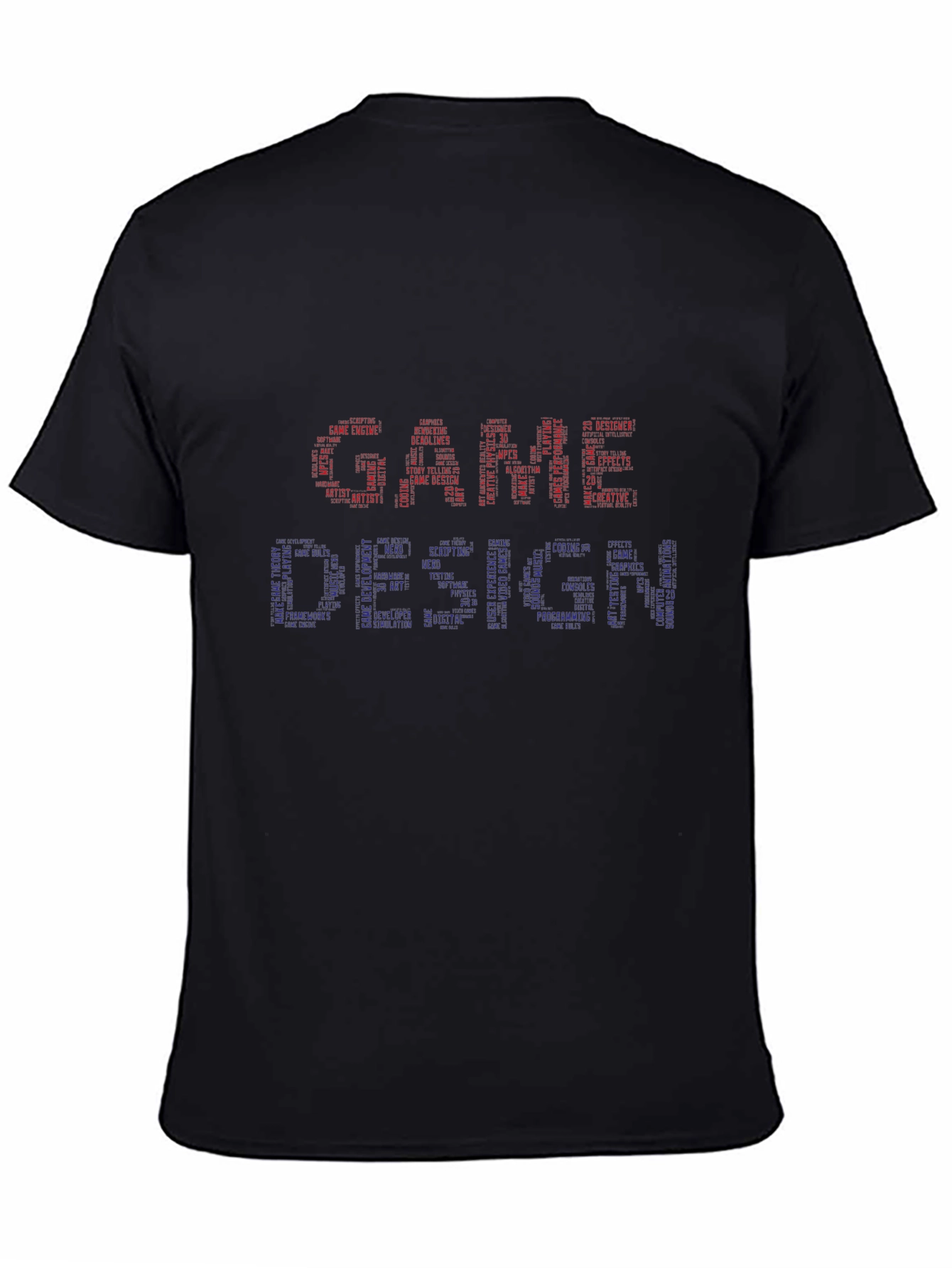 Game Design Word Art Graphic T-Shirt