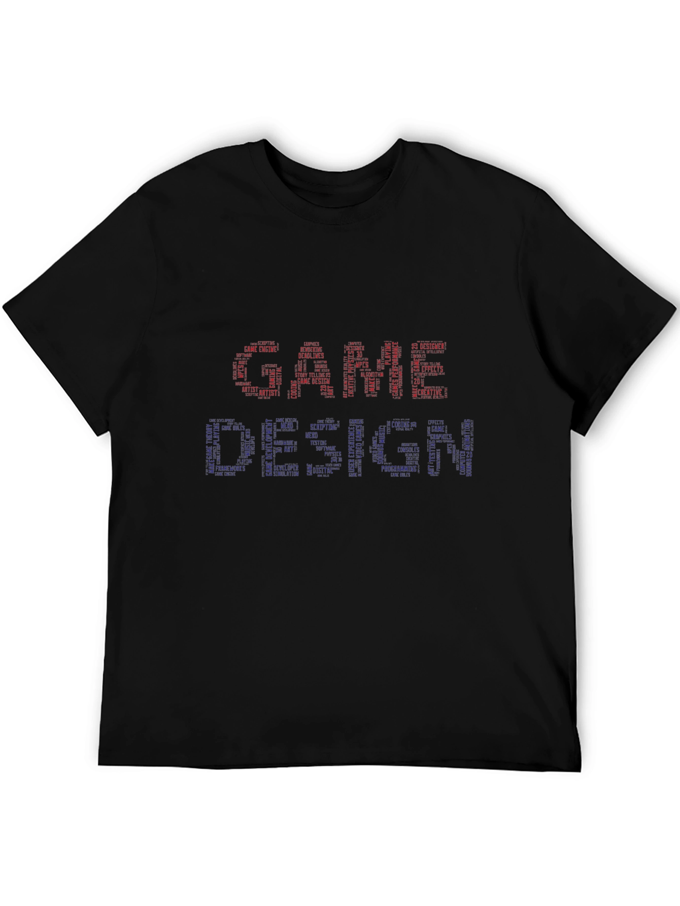 Game Design Word Art Graphic T-Shirt