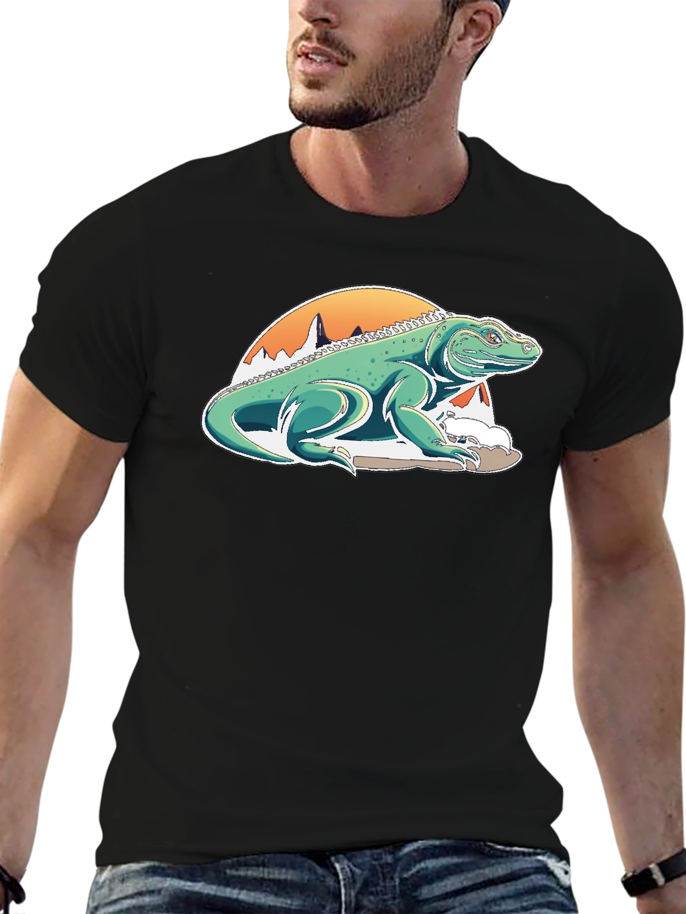 Komodo Dragon Graphic Tee - Unique Mountain Design