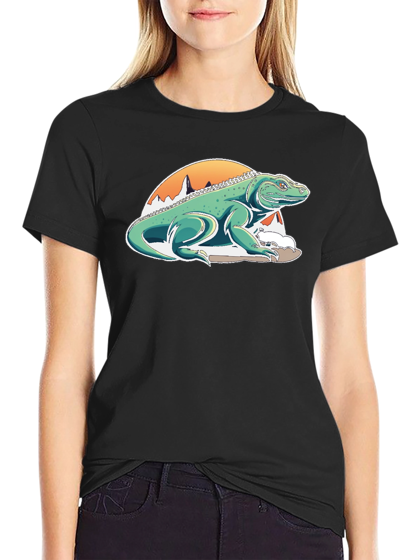 Komodo Dragon Graphic Tee - Unique Mountain Design
