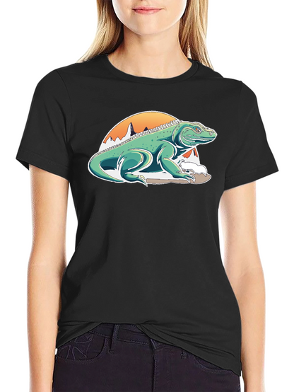 Komodo Dragon Graphic Tee - Unique Mountain Design