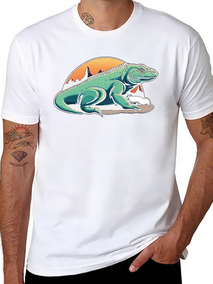 Komodo Dragon Graphic Tee - Unique Mountain Design