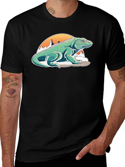 Komodo Dragon Graphic Tee - Unique Mountain Design